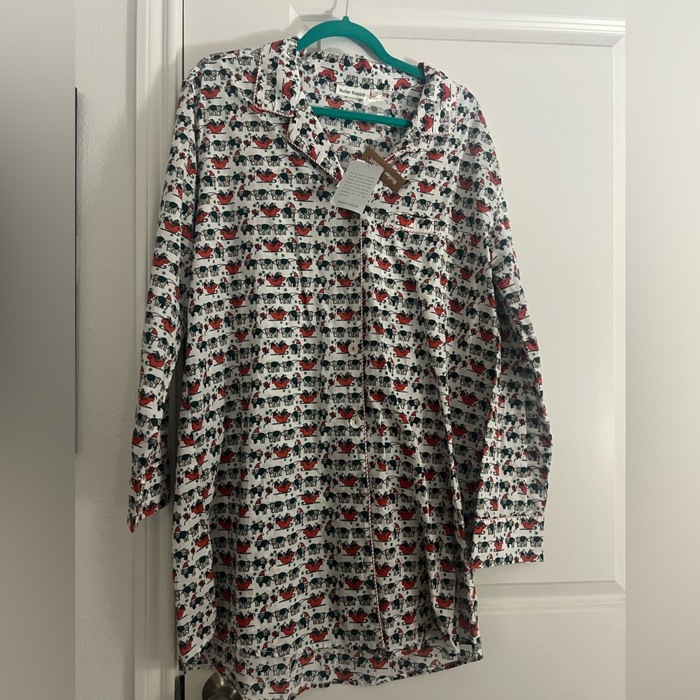 Roller Rabbit Holly Jolly sleep dress NWT XL